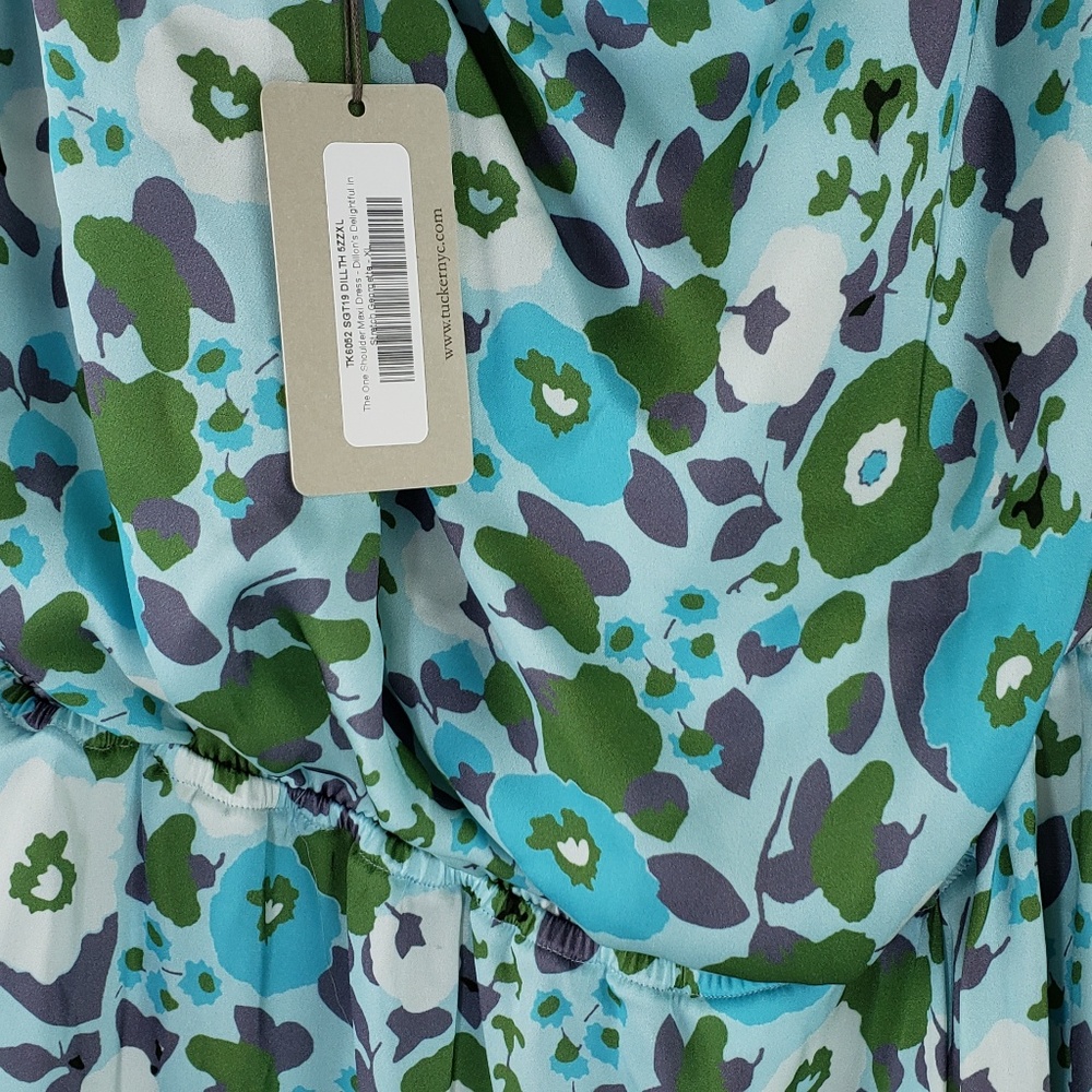 **Store CLOSING SALE** Tucker One Shoulder Maxi Dress Silk Dillon's - Picture 7 of 8